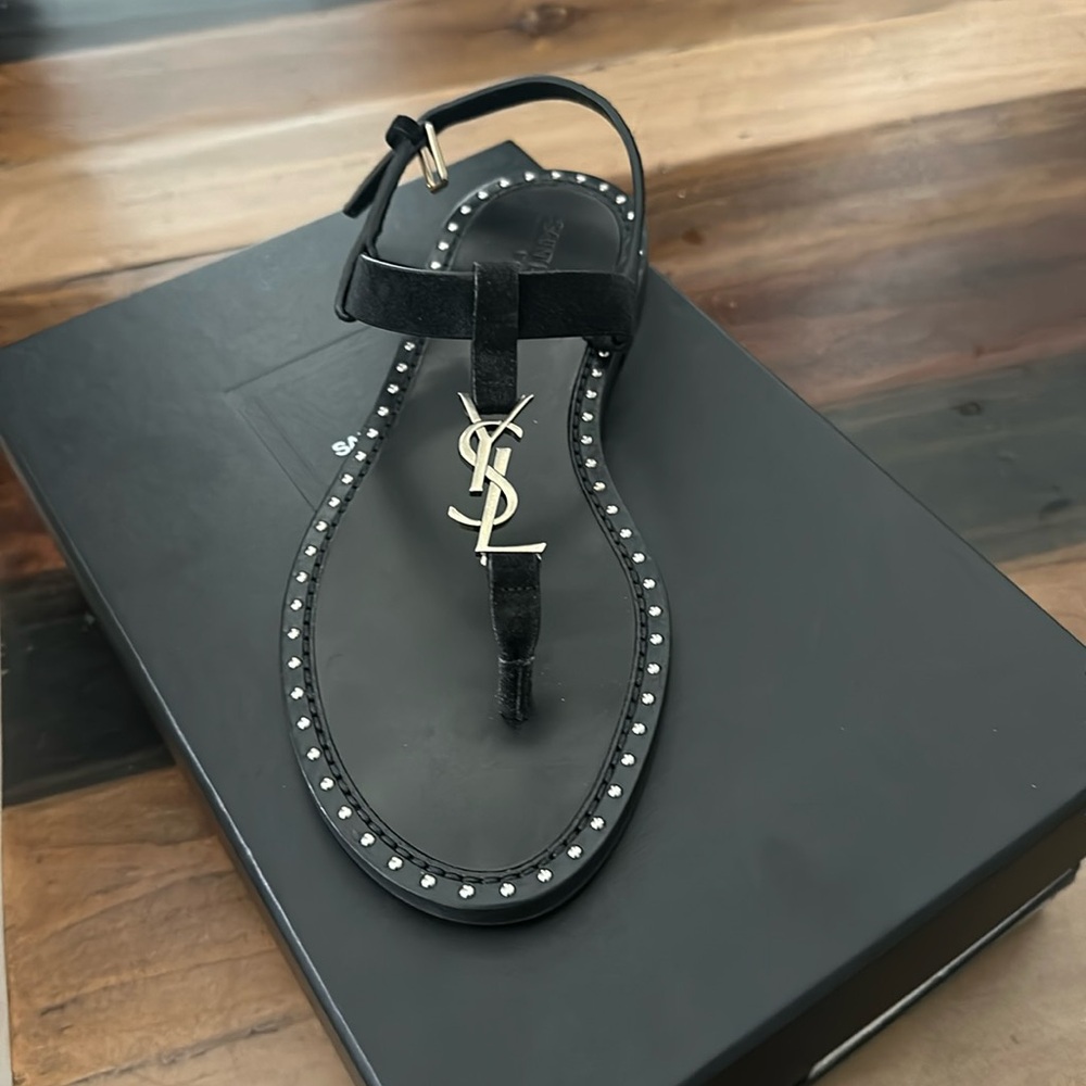 Saint Laurent Cassandra Thong Sandals